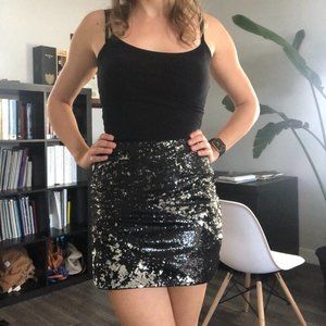 Dynamite Sparkle Mini-Skirt